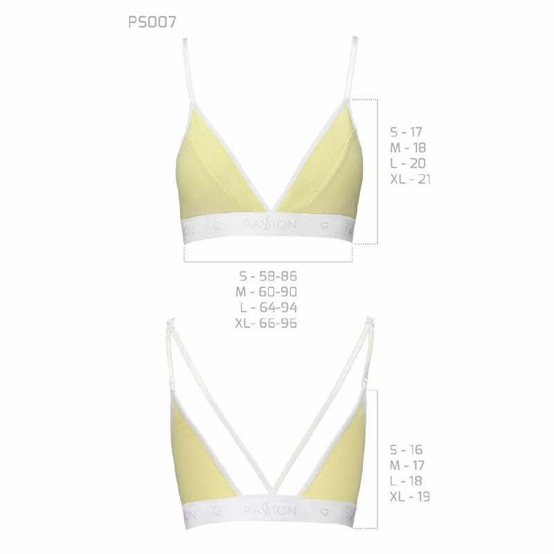 Спортивний топ з подвійними бретелями Passion PS007 TOP S, yellow
