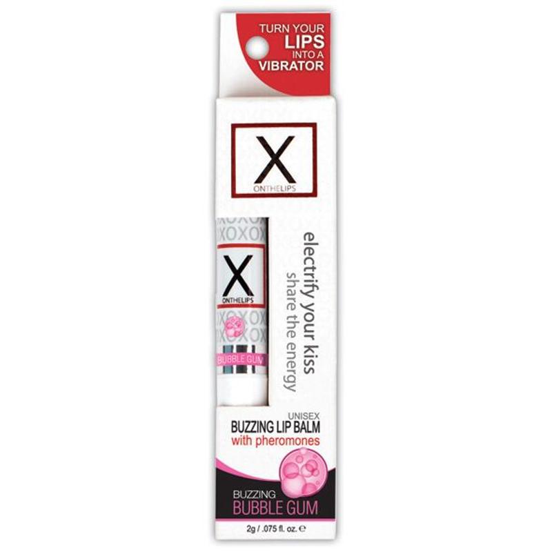 Стимулювальний бальзам для губ унісекс Sensuva – X on the Lips Bubble Gum з феромонами, жуйка