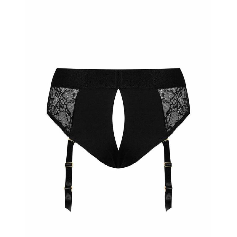 Мереживні труси для страпону з підв'язками для панчох Strap-On-Me DIVA HARNESS - M