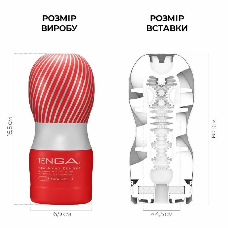 Мастурбатор Tenga Air Flow Cup, 24 повітряні камери всередині