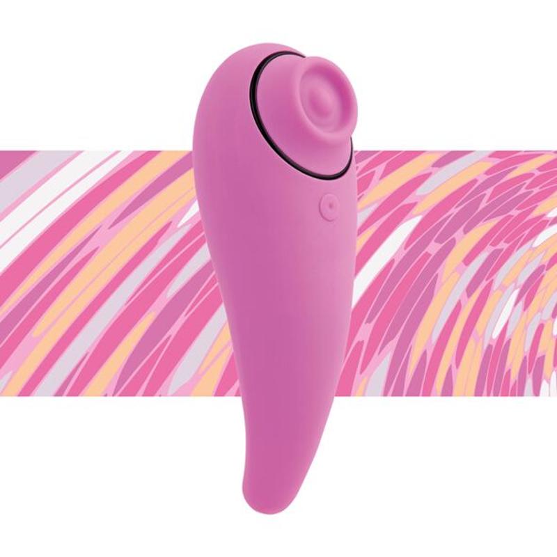 Пульсатор для клітора плюс вібратор FeelzToys - FemmeGasm Tapping & Tickling Vibrator Pink - зображення 1