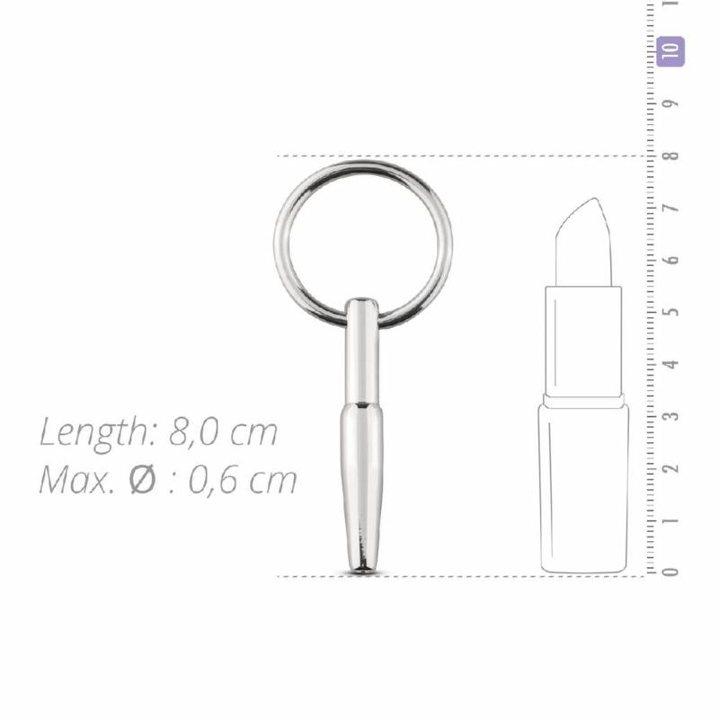 Порожнинний уретральний стимулятор Sinner Gear Unbendable – Hollow Penis Plug, довжина 4см, діам.8мм