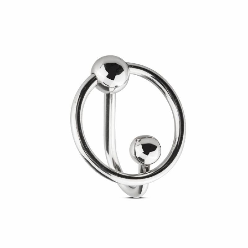 Уретральна вставка із кільцем Sinner Gear Unbendable – Sperm Stopper Solid, діаметр кільця 2,6 см