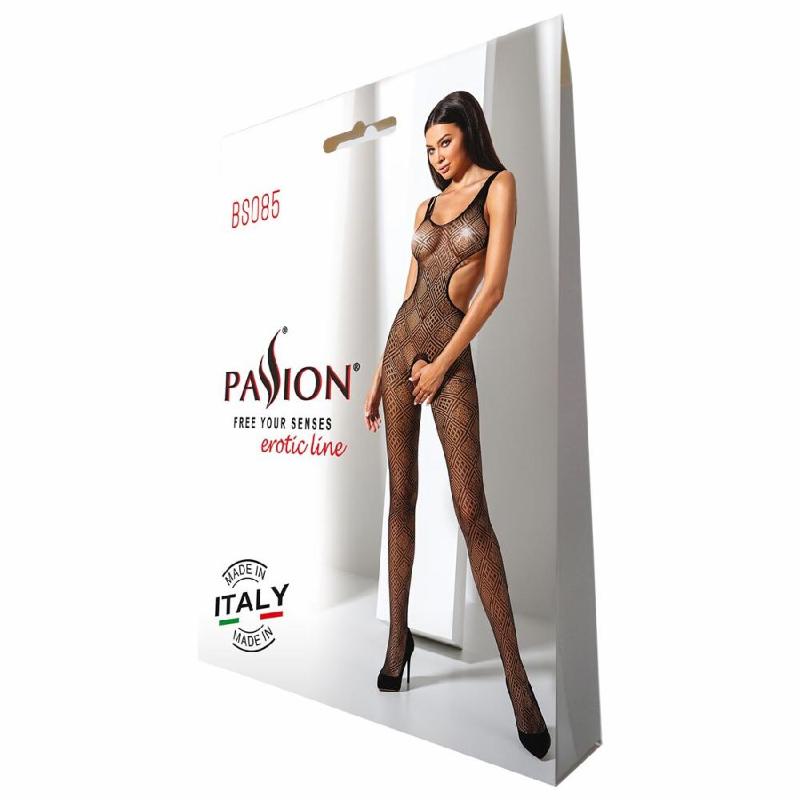 Еротичний бодістокінг з малюнком Passion BS085 black