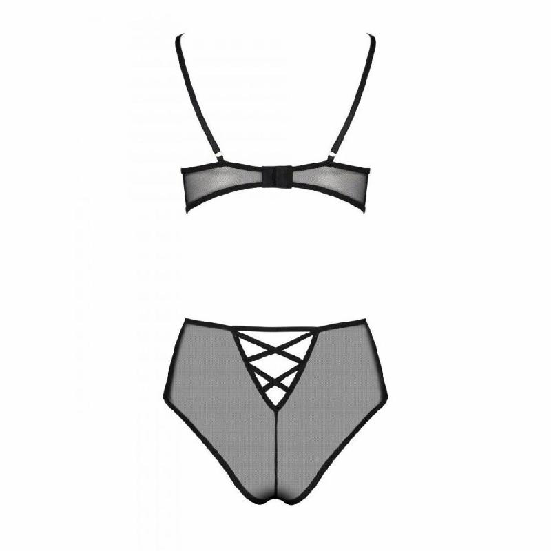 Еротичний комплект з малюнком Passion LOVELIA BIKINI L/XL, black