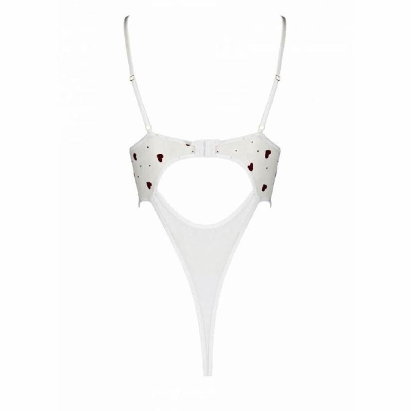 Еротичний боді з малюнком Passion LOVELIA BODY S/M, white