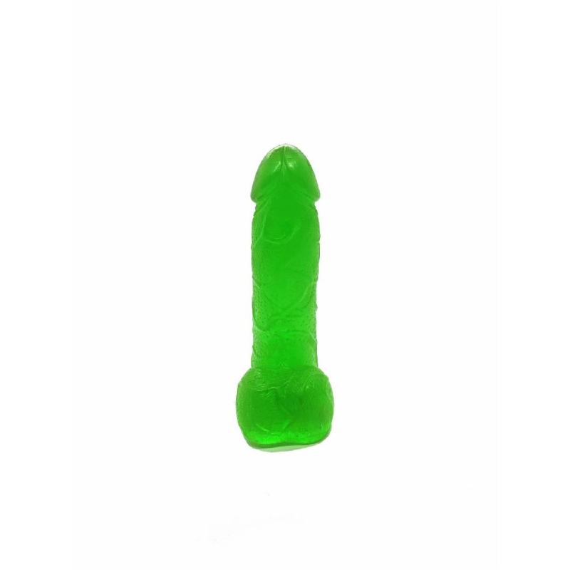 Мило у формі пеніса Чистий Кайф Green size S, крафтове мило-член, натуральне