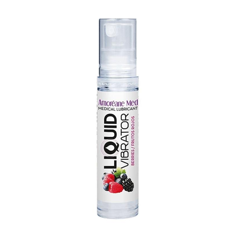 Лубрикант з ефектом вібрації Amoreane Med Liquid Vibrator Berries (10 мл) - зображення 1