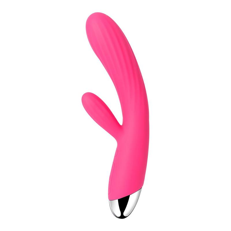 Інтелектуальний вібратор-кролик із підігрівом Svakom Angel Plum Red - зображення 1