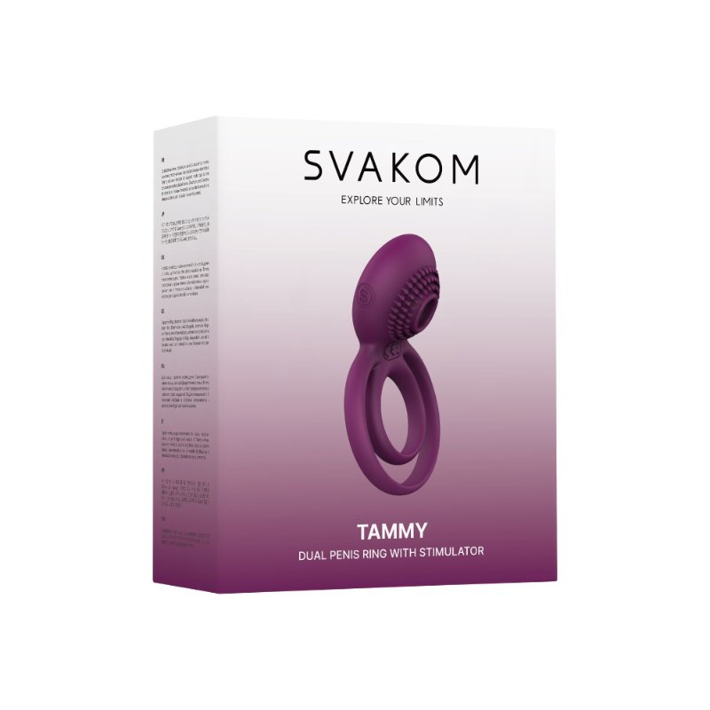 Подвійне ерекційне кільце з вібрацією Svakom Tammy Violet