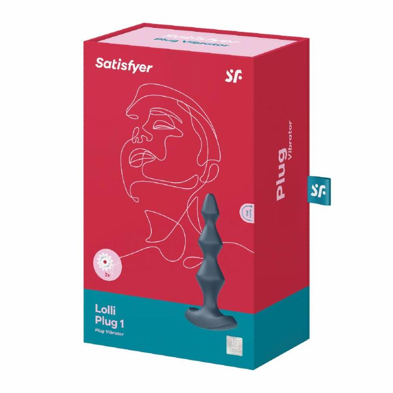 Анальний стимулятор-намистини з двома моторами Satisfyer Lolli-Plug 1 Dark teal