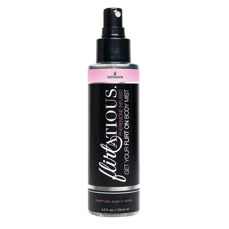 Спрей-міст для тіла з феромонами Sensuva Flirtatious Vanilla, Sugar, & Sweet Pea (125 мл) - зображення 1