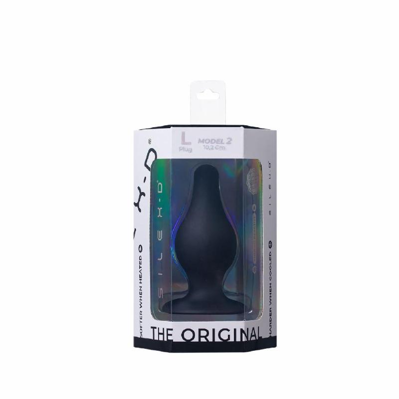 Анальна пробка SilexD (Model 2 size L) двошаровий, силікон+Silexpan, діаметр 4,5 см