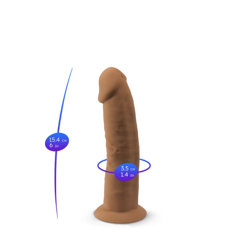 Фалоімітатор SilexD Robby Caramel (MODEL 2 size 6in), двошаровий, силікон + Silexpan, діаметр 3,5см