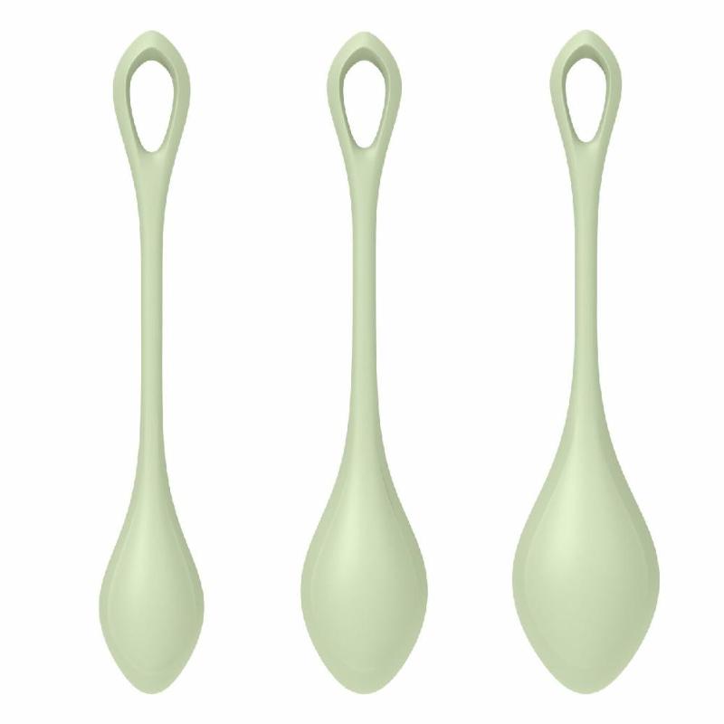 Набір йоні-намистин Satisfyer Yoni Power 2 Light Green, діаметр 2-2,5-3 см, маса 22-44-73 г