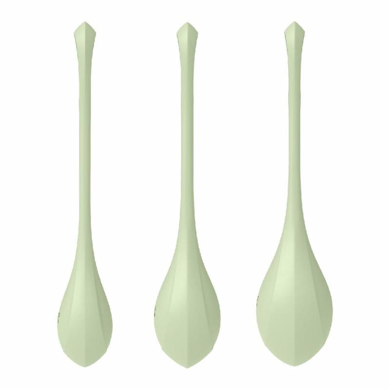 Набір йоні-намистин Satisfyer Yoni Power 2 Light Green, діаметр 2-2,5-3 см, маса 22-44-73 г