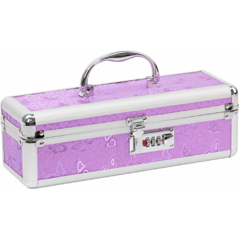 Кейс для зберігання секс-іграшок BMS Factory - The Toy Chest Lokable Vibrator Case Purple з кодовим