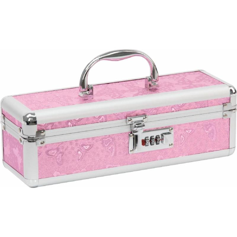 Кейс для зберігання секс-іграшок BMS Factory - The Toy Chest Lokable Vibrator Case Pink з кодовим за