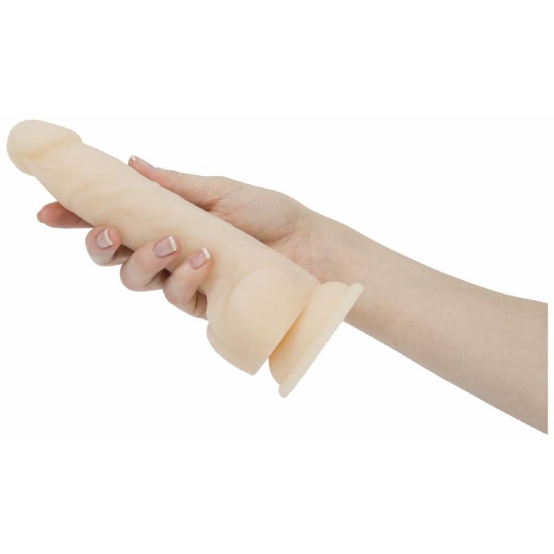 Фалоімітатор з пульсацією Naked ADDICTION Dominic 9″ Vanilla, пульт ДК, діаметр 4,2 см