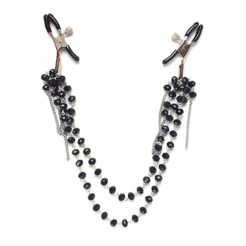Затискач для сосків Art of Sex - Nipple clamps Sexy Jewelry Black - зображення 1