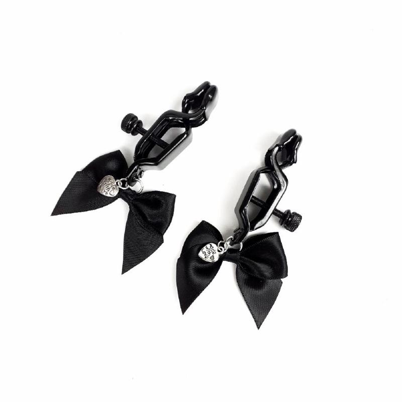 Затискач для сосків Art of Sex - Nipple clamps Black Bow - зображення 1