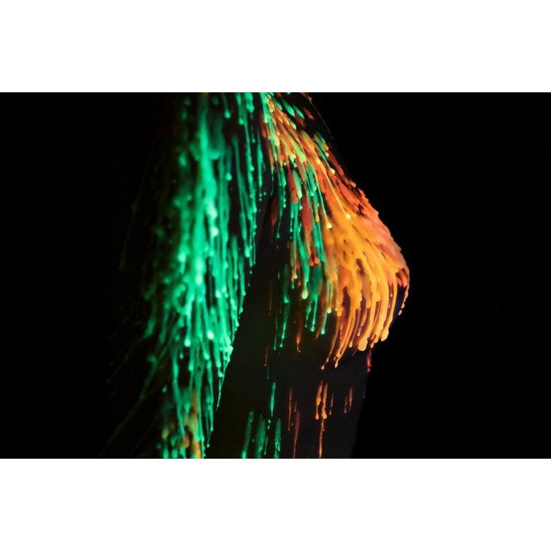 Помаранчева воскова свічка Art of Sex size M 15 см низькотемпературна, люмінесцентна