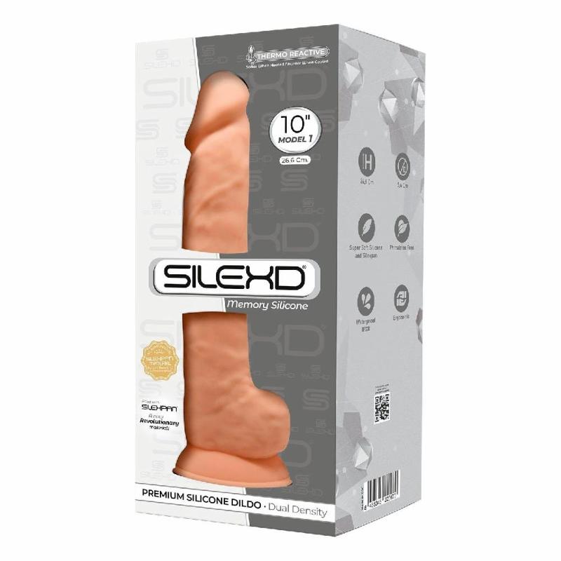 Фалоімітатор реалістичний SilexD Arnold Flesh (MODEL 5 size 10in), двошаровий, силікон+Silexpan
