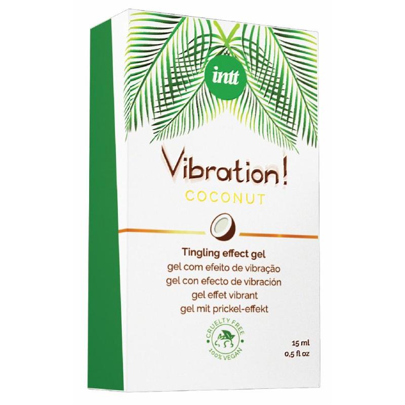 Рідкий вібратор Intt Vibration Coconut Vegan (15 мл),  дуже смачний, діє до 30 хвилин