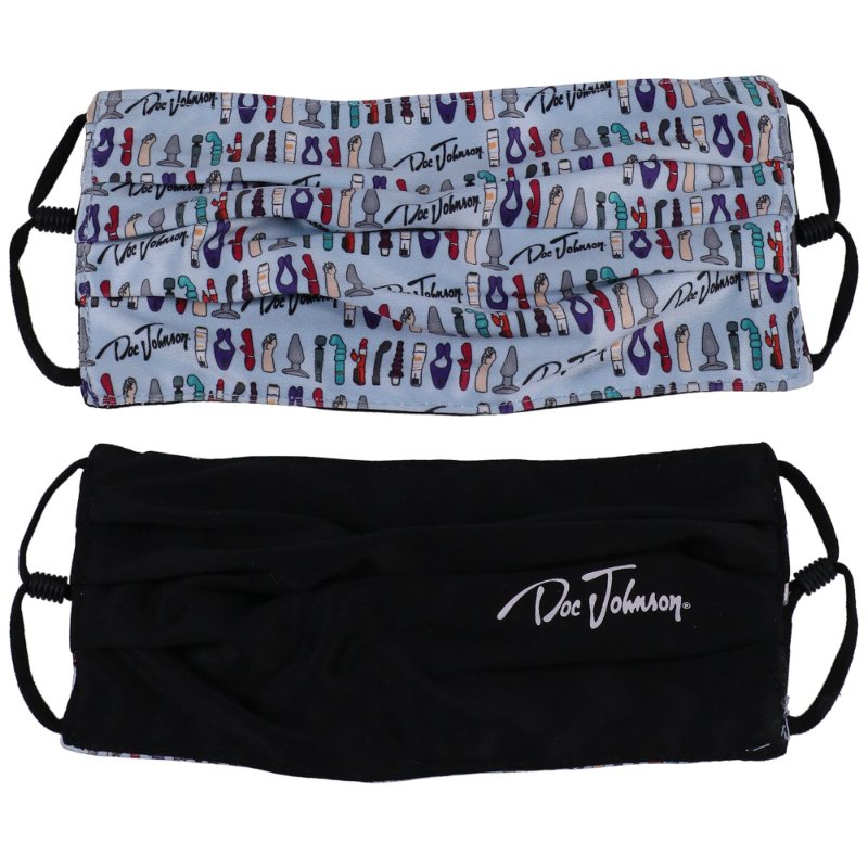 Двостороння маска Doc Johnson DJ Reversible and Adjustable face mask - зображення 1