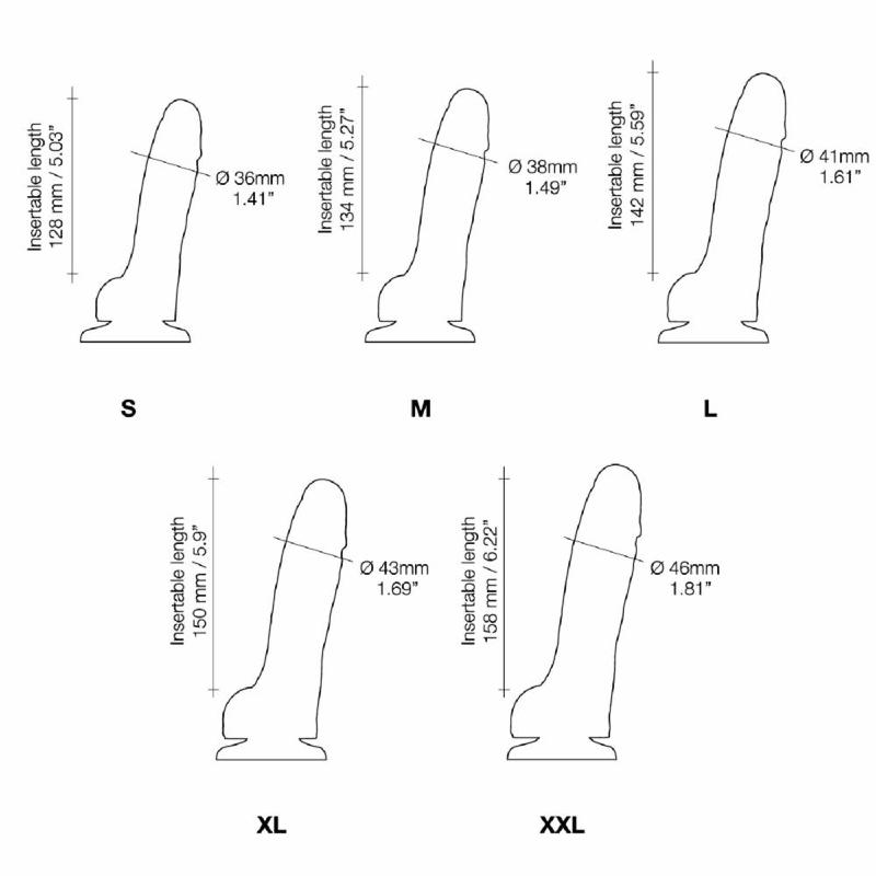Реалістичний фалоімітатор Strap-On-Me Sliding Skin Realistic Dildo Black XL, ефект рухливої шкіри
