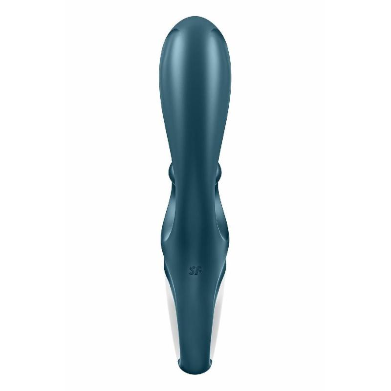 Смарт вібратор-кролик Satisfyer Hug Me Bluegrey, 2 мотори, діаметр 4,2см, широка кліторальна частина