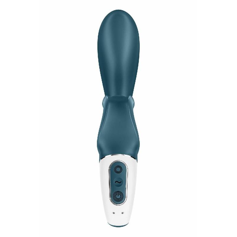 Смарт вібратор-кролик Satisfyer Hug Me Bluegrey, 2 мотори, діаметр 4,2см, широка кліторальна частина