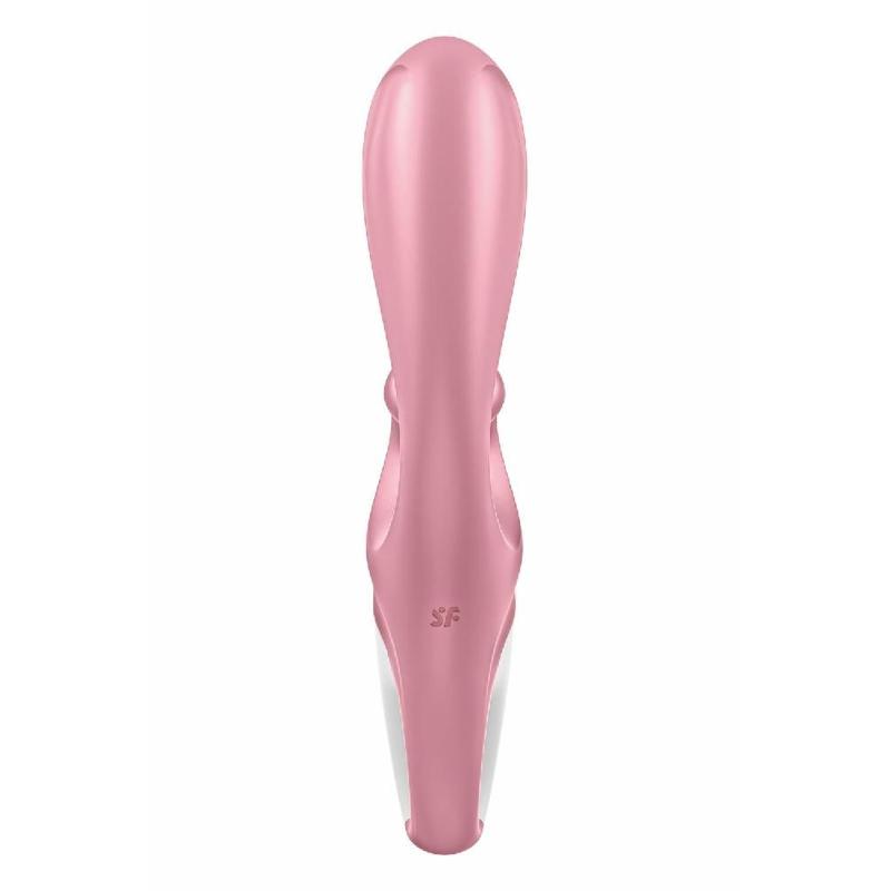 Смарт вібратор-кролик Satisfyer Hug Me Pink, 2 мотори, діаметр 4,2см, широка кліторальна частина