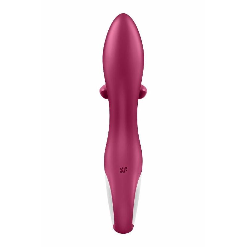 Вібратор-кролик із потрійним відростком Satisfyer Embrace me Berry, 2 мотори, діаметр 3,6 см