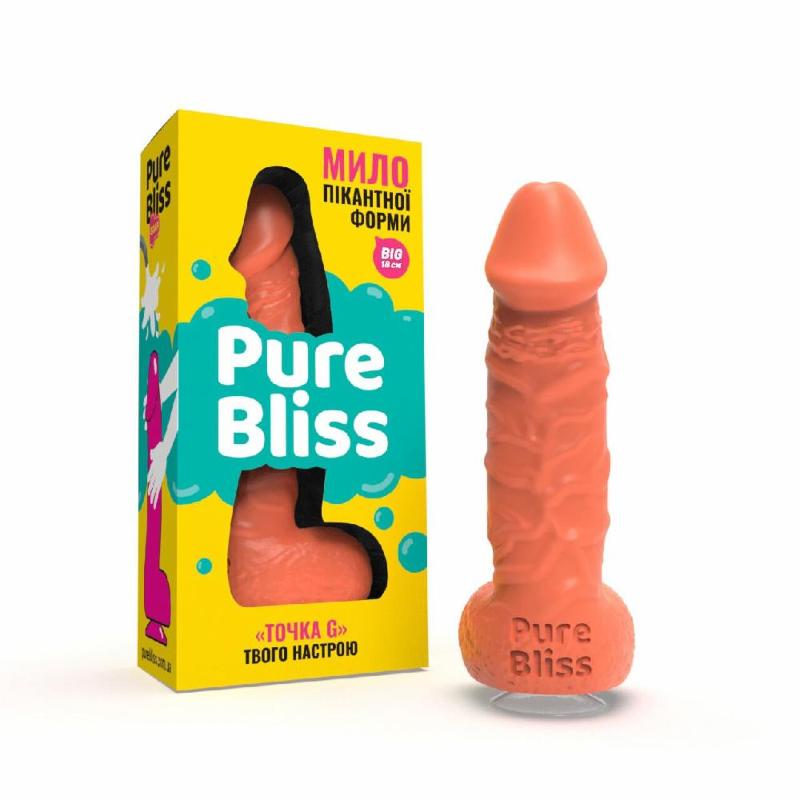 Мило у формі пеніса Pure Bliss BIG Coral, крафтове мило-член, натуральне