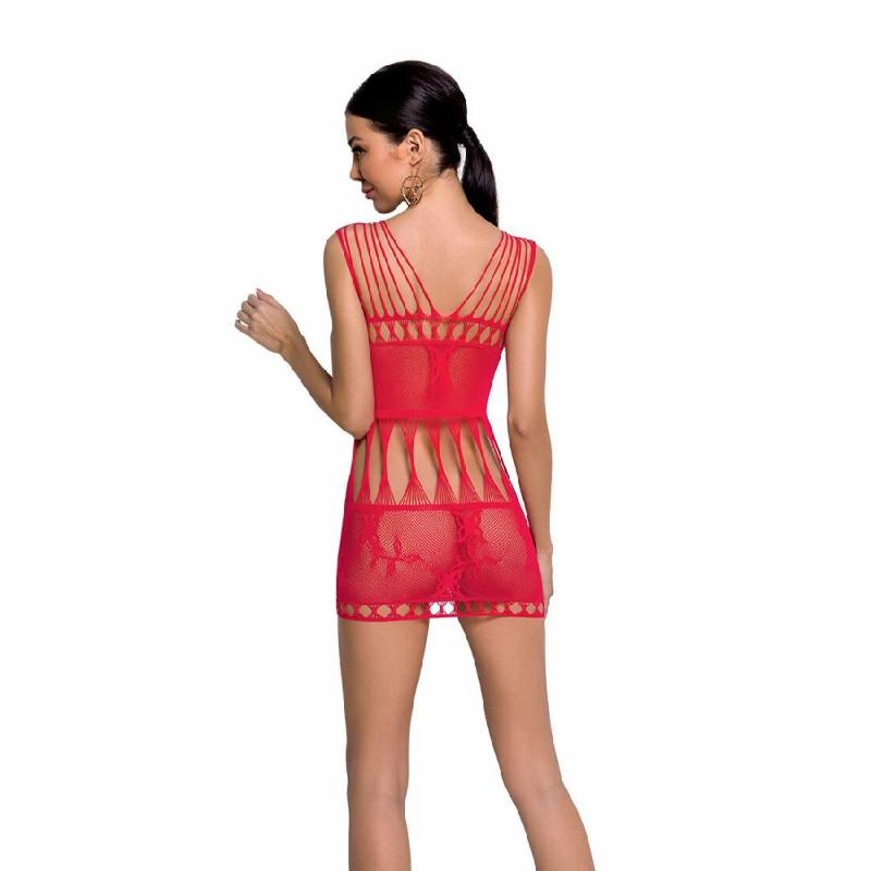 Бодістокінг мінісукня з метеликами Passion BS090 One Size red