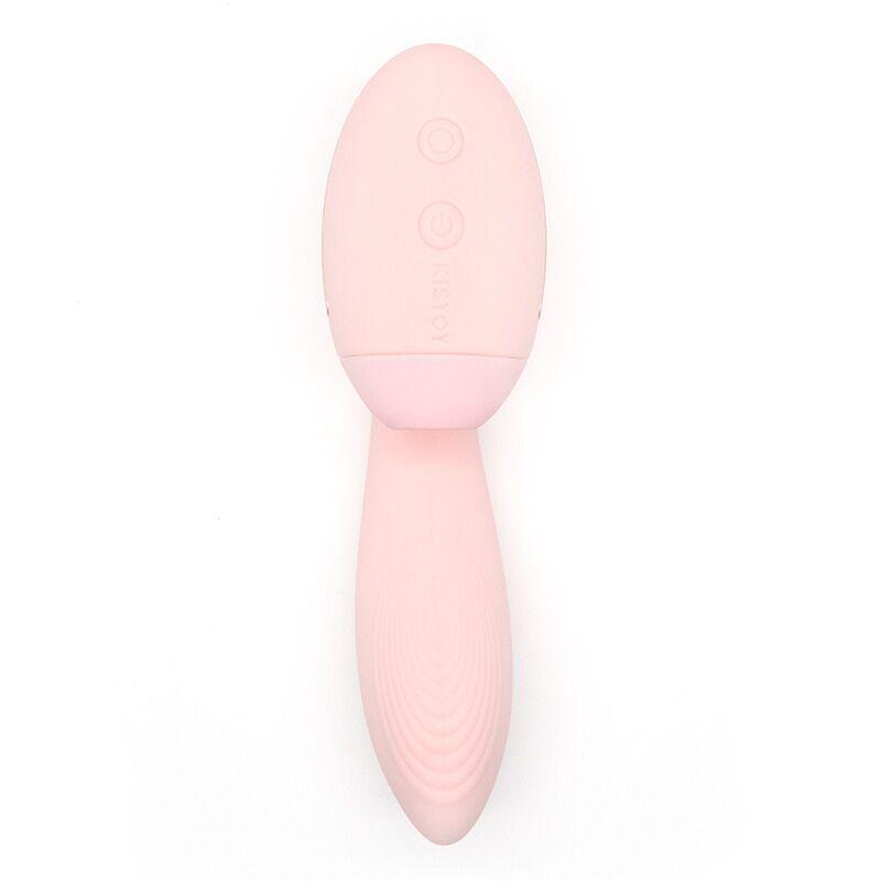 Вакуумний вібратор KISTOY Tina Mini Light Pink, вагінально-кліторальний