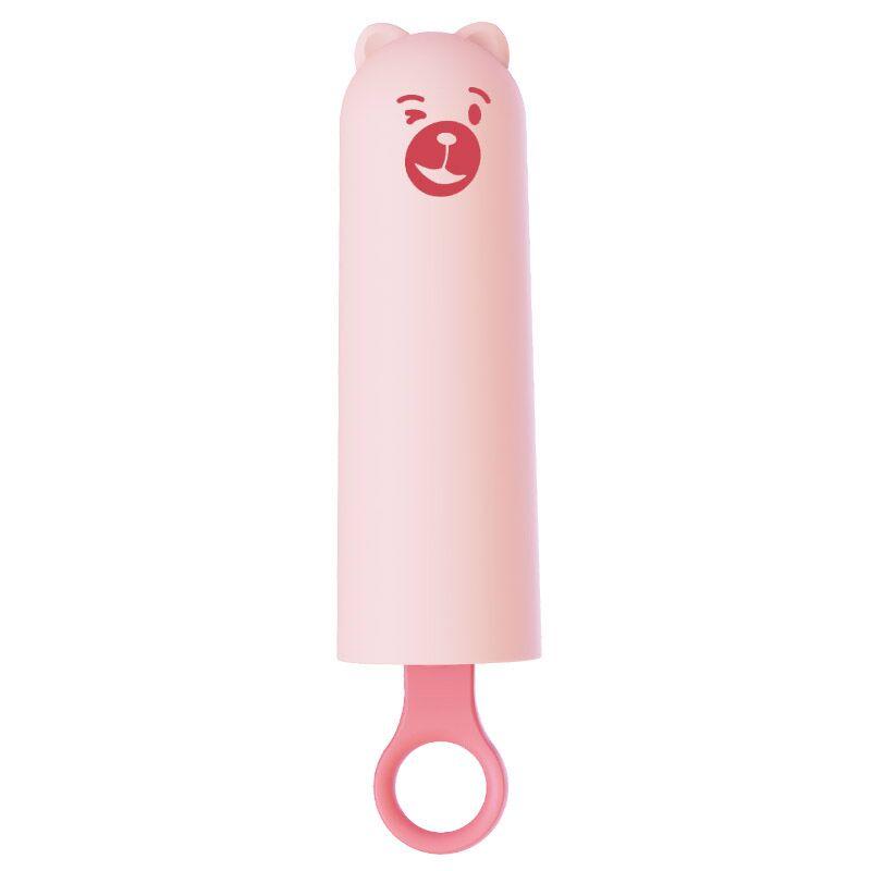 Вібратор CuteVibe Teddy Pink (Black Dildo), реалістичний вібратор під виглядом морозива - зображення 1