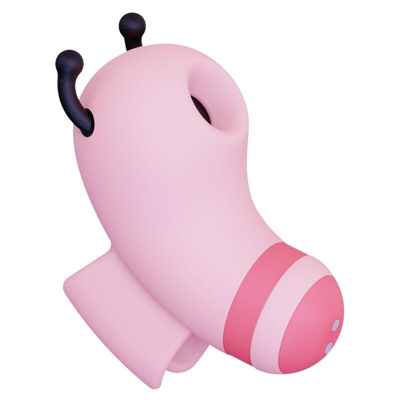 Вакуумний стимулятор із мікрострумами KISSTOY Beebe Pink, на палець