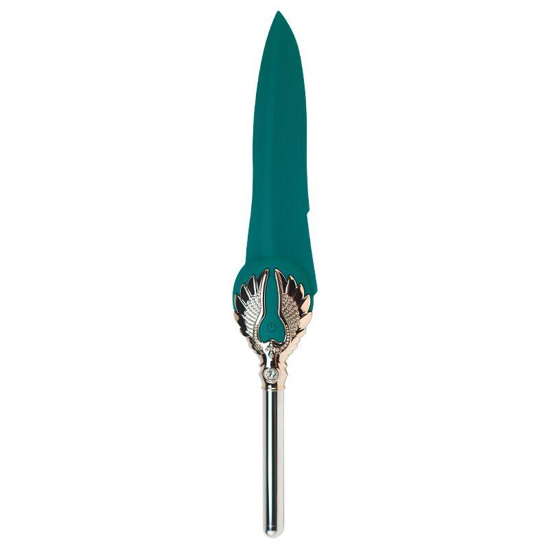 Вишуканий вібратор Knight Jenay FLOWERS & SWORD, маска, стрічка та лубрикант у комплекті