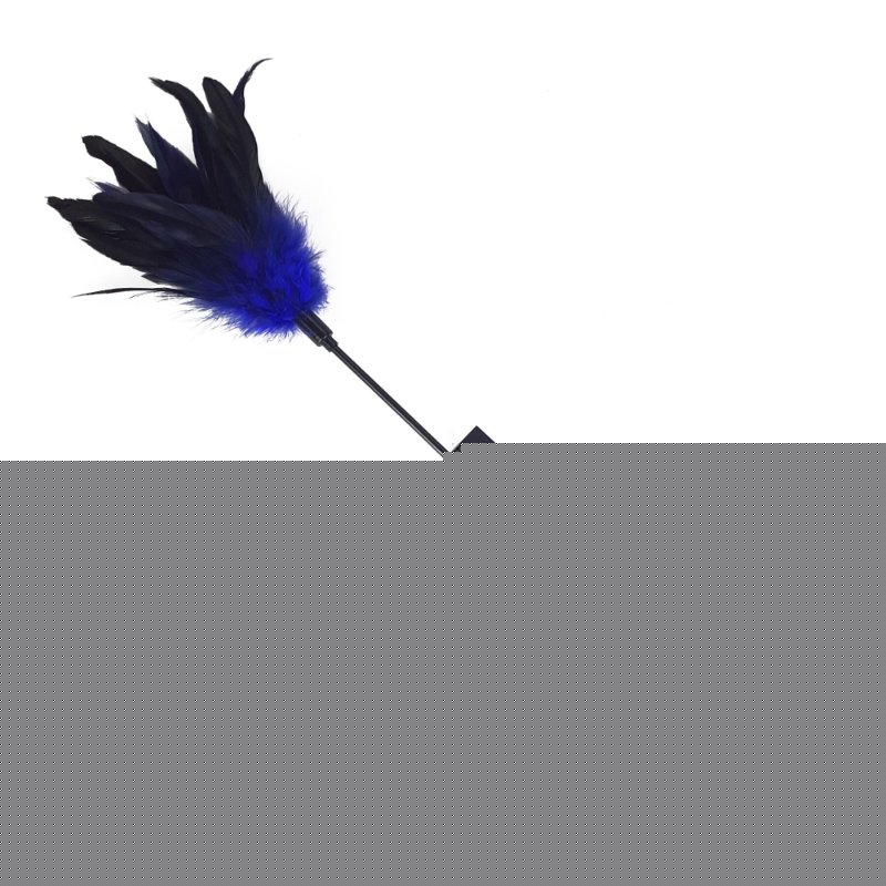 Лоскітка з пером півня Art of Sex – Feather Paddle, синя - зображення 1