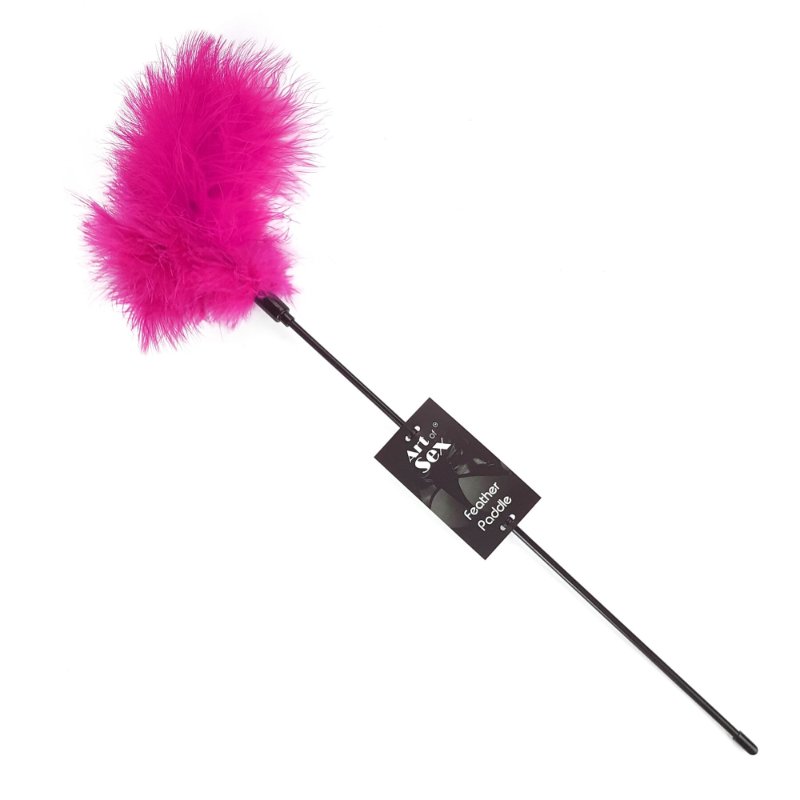 Лоскітка з пером індика Art of Sex – Feather Paddle, темно-рожева - зображення 1