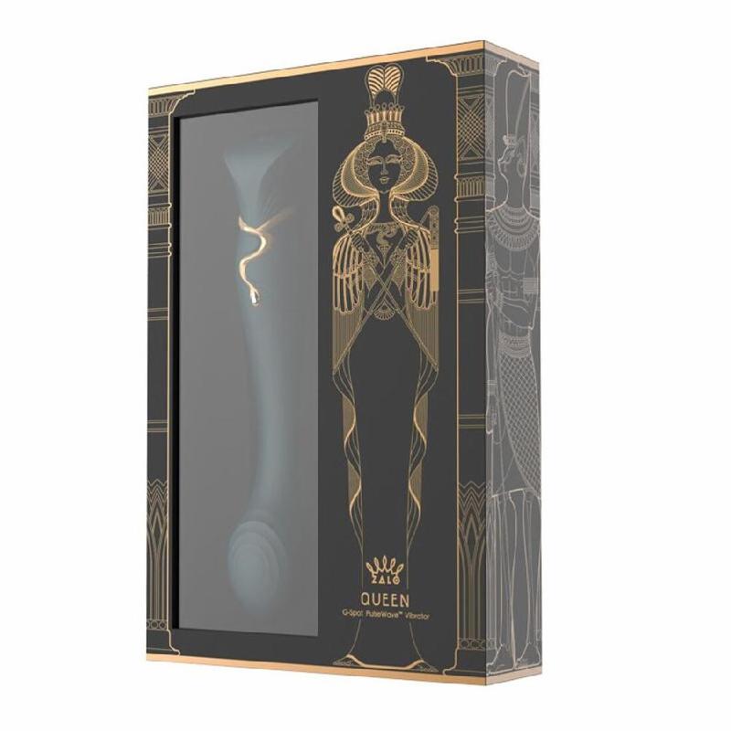 Смартвібратор 3в1 Zalo — Queen Set Jewel Green, пульсівна перлина та вакуум, кристал Swarovski