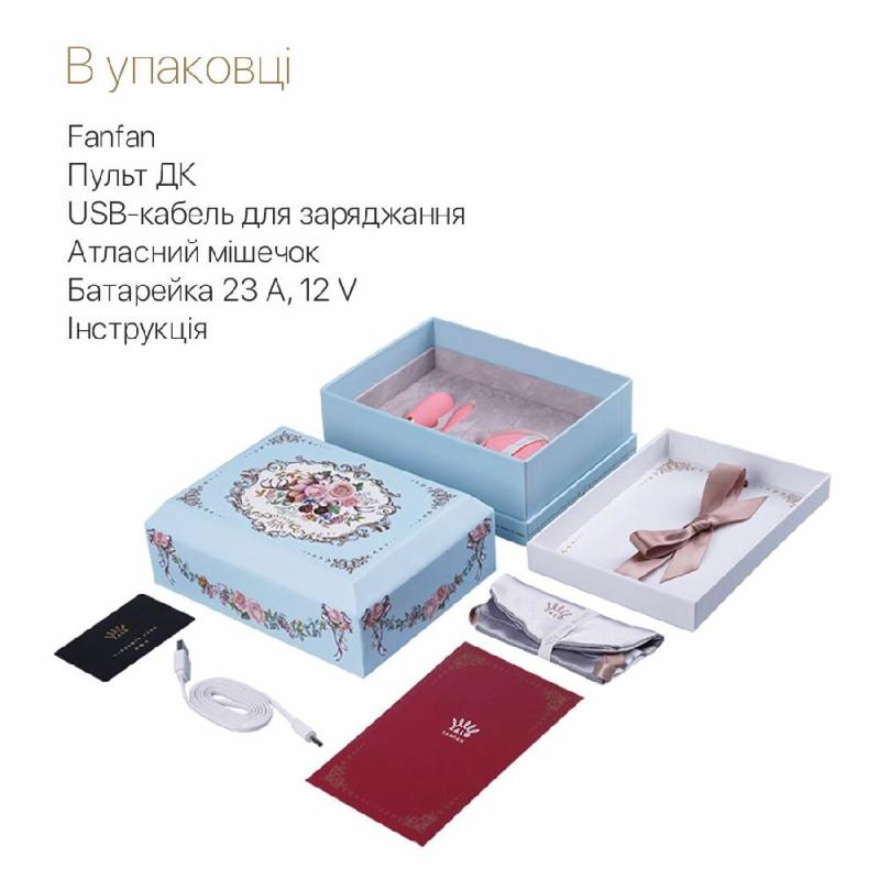 Смартвібратор для пар Zalo Fanfan set Rouge Pink, пульт ДК