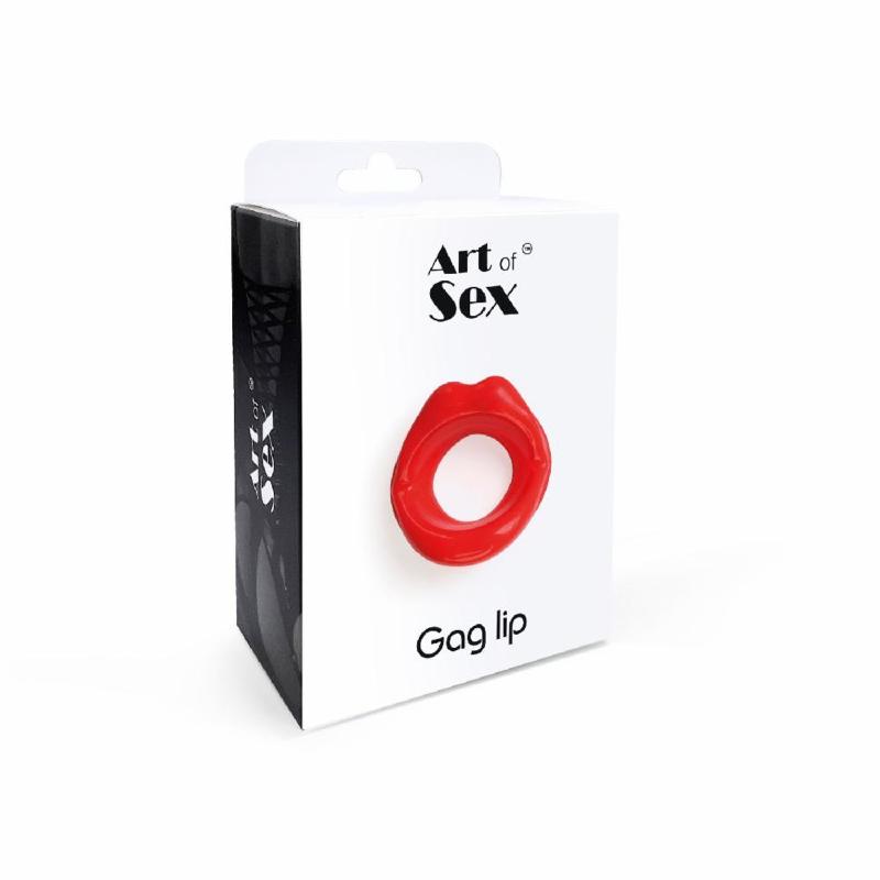 Кляп-розширювач у формі губ Art of Sex – Gag lip, червоний