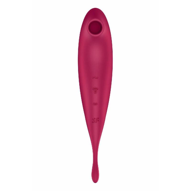 Смарт-вібратор для клітора з вакуумною стимуляцією Satisfyer Twirling Pro+ dark red