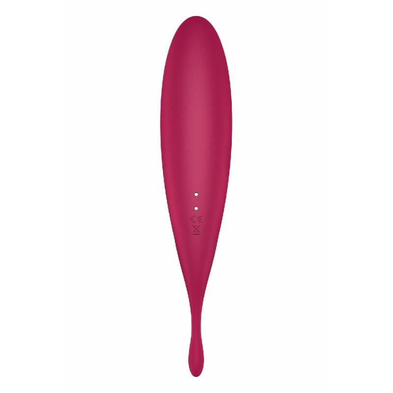 Смарт-вібратор для клітора з вакуумною стимуляцією Satisfyer Twirling Pro+ dark red