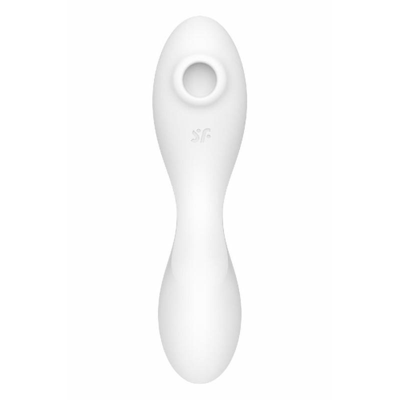 Вакуумний смарт-стимулятор із вібрацією Satisfyer Curvy Trinity 5 (White), керування зі смартфона