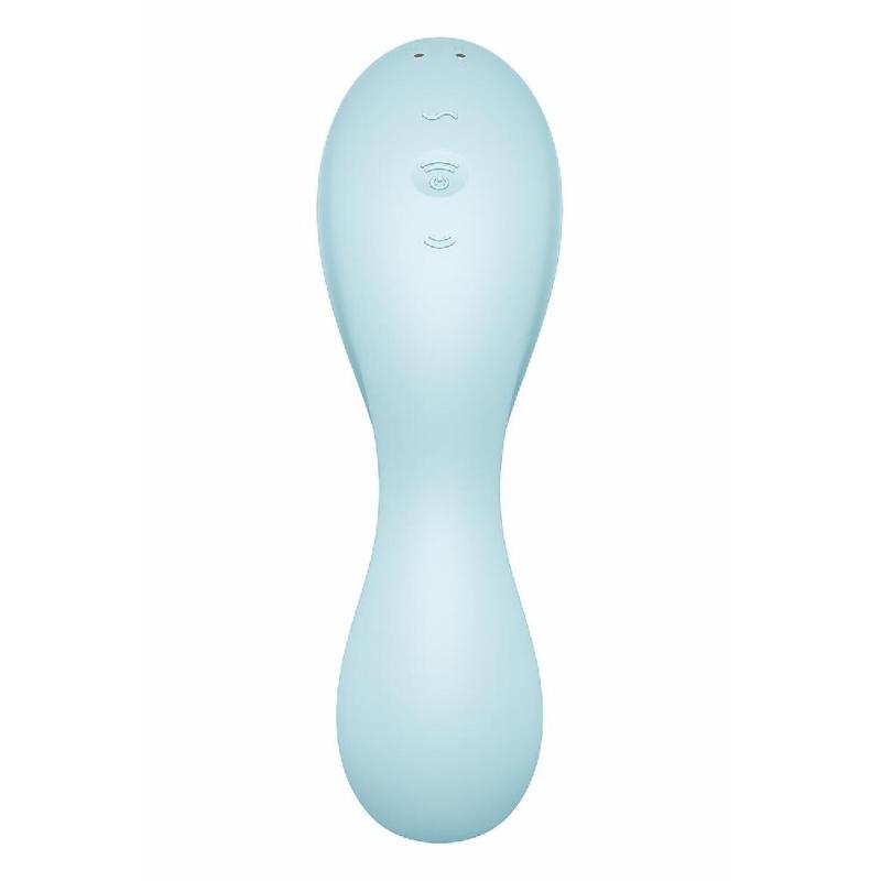 Вакуумний смарт-стимулятор із вібрацією Satisfyer Curvy Trinity 5 (Blue), керування зі смартфона