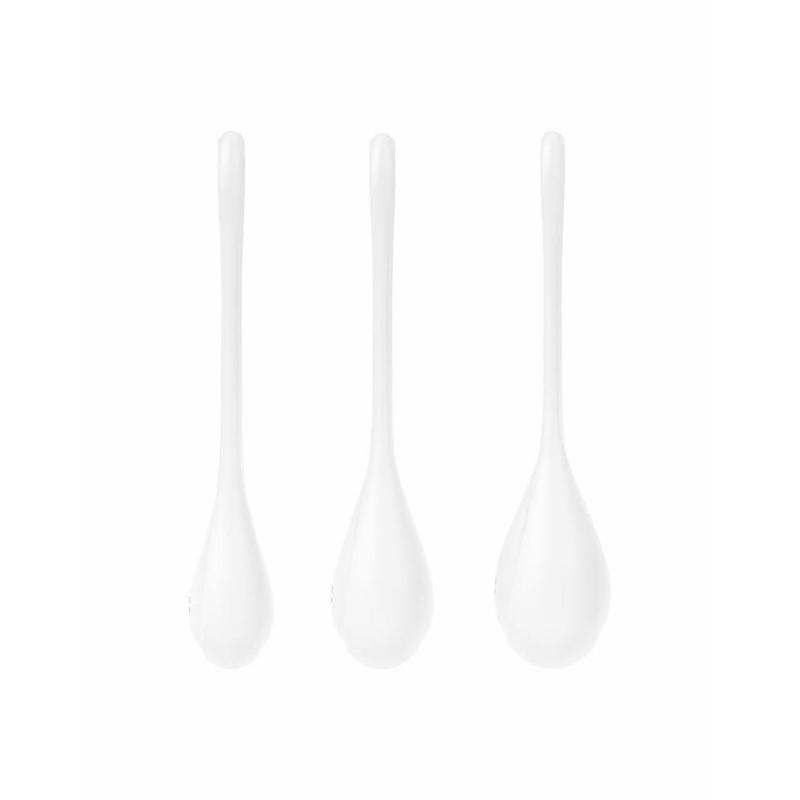 Набір йоні намистин Satisfyer Yoni Power 1 White, діаметр 2-2,5-3см, вага 22-46-74гр
